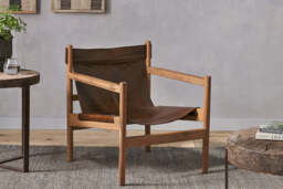 nkuku Dalibar Leather Lounger - Seating - One Size - Tan