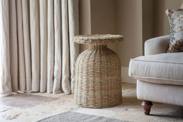 nkuku Rampura Rattan Side Table - Tables - One Size - Natural