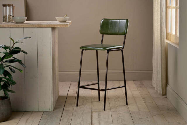 nkuku Ukari Counter Dining Chair - Seating - One Size - Rich Green