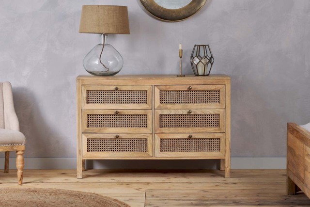 nkuku Kanz Mango Wood Chest Of Drawers - Bedroom Furniture - One Size - Natural