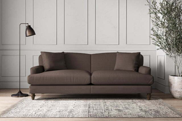 nkuku Deni Sofa - Make To Order - Grand - Recycled Cotton Mocha