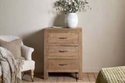 nkuku Iya Reclaimed Wood Chest Of Drawers - Bedroom Furniture - Natural - 220 x 240 cm