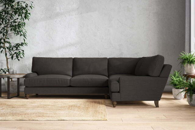 nkuku Marri Right Hand Corner Sofa - Make To Order - Grand - Brera Linen Espresso