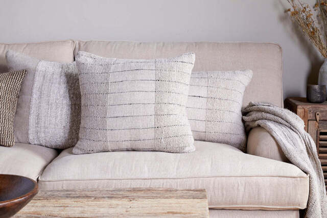 nkuku Mayla Cushion Cover - Textiles - Natural - Long 48 x 110 cm