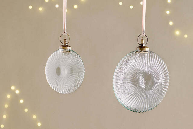 nkuku Sundara Giant Bauble - Christmas Decorations - Large - Clear