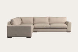 nkuku Guddu Large Left Hand Corner Sofa - Make To Order - Recycled Cotton Natural - No Colour