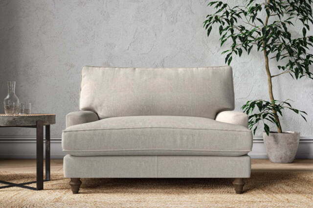 nkuku Marri Love Seat - Make To Order - Brera Linen Natural - No Colour