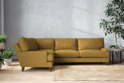 nkuku Marri Left Hand Corner Sofa - Make To Order - Grand - Recycled Cotton Ochre