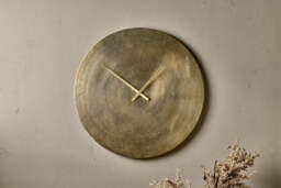 nkuku Okota Wall Hung Clock - Decorative Accessories - Antique Brass