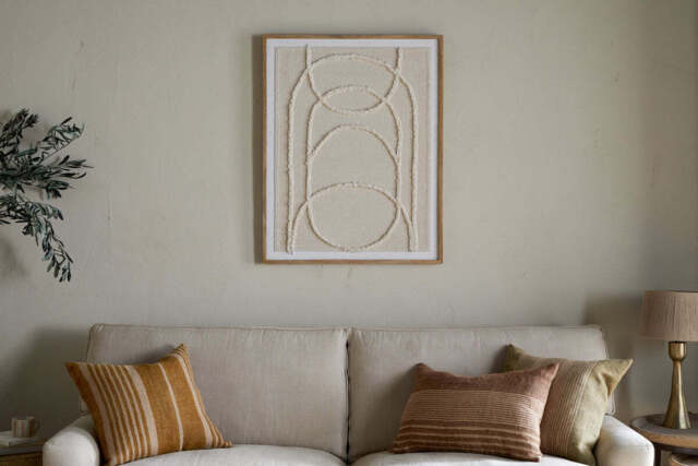 nkuku Mauri Frayed Wall Art - Decorative Accessories - One Size - Neutral
