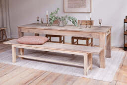 nkuku Fioni Reclaimed Wood Dining Table - Tables - Large - Natural