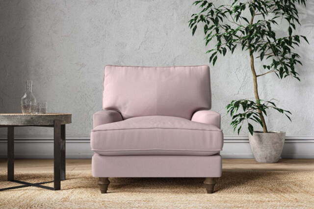 nkuku Marri Armchair - Make To Order - Recycled Cotton Lavender - No Colour