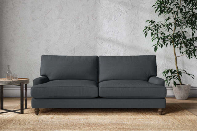 nkuku Marri Sofa - Make To Order - Large - Recycled Cotton Thunder