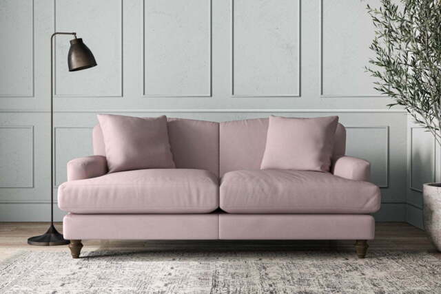 nkuku Deni Sofa - Make To Order - Medium - Recycled Cotton Lavender