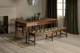 nkuku Anbu Acacia Dining Table - Tables - Small - Washed Walnut