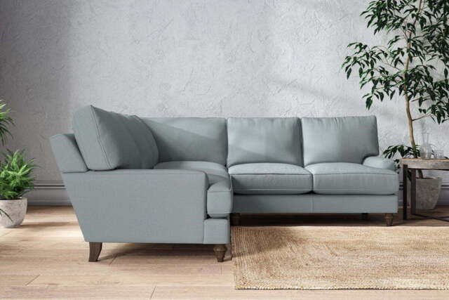 nkuku Marri Corner Sofa - Make To Order - Large - Recycled Cotton Horizon