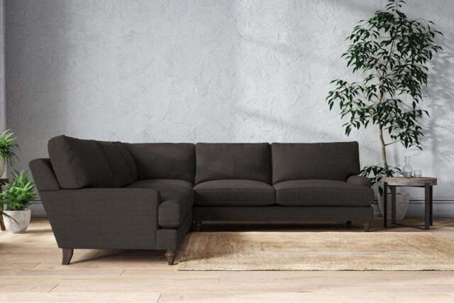 nkuku Marri Corner Sofa - Make To Order - Grand - Brera Linen Espresso