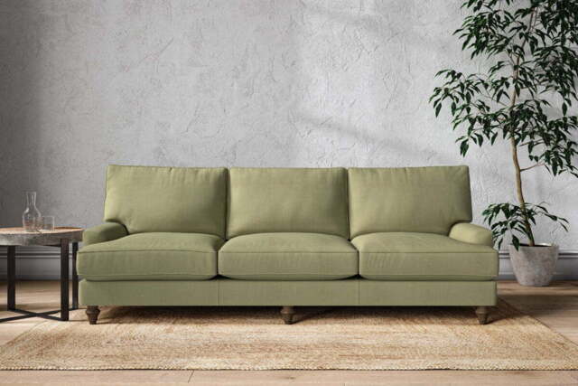 nkuku Marri Sofa - Make To Order - Super Grand - Brera Linen Sage