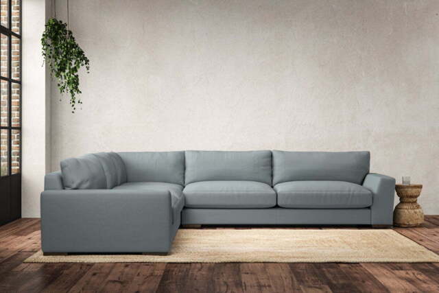 nkuku Guddu Left Hand Corner Sofa - Make To Order - Grand - Recycled Cotton Horizon