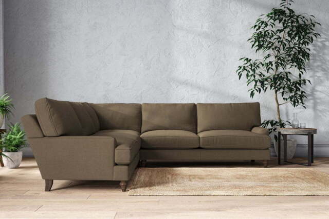 nkuku Marri Corner Sofa - Make To Order - Grand - Brera Linen Chestnut