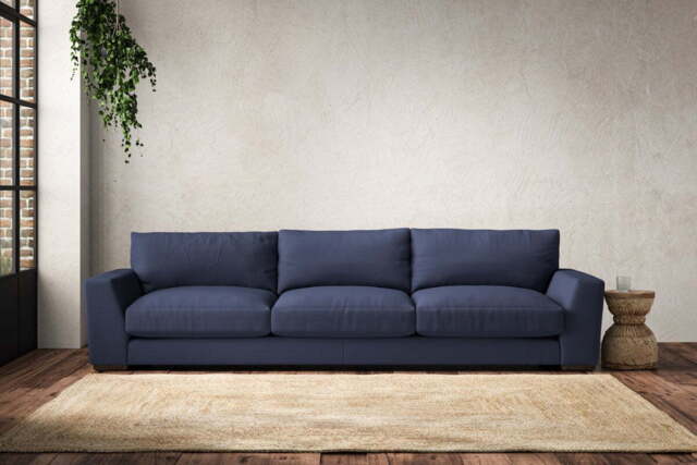 nkuku Guddu Sofa - Make To Order - Super Grand - Recycled Cotton Navy