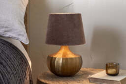 nkuku Sakiti Cast Aluminium Table Lamp - Lamps - One Size - Antique Brass