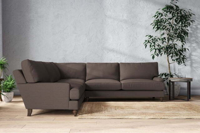 nkuku Marri Corner Sofa - Make To Order - Grand - Recycled Cotton Mocha