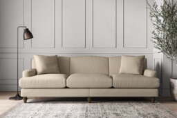 nkuku Deni Sofa - Make To Order - Super Grand - Recycled Cotton Stone