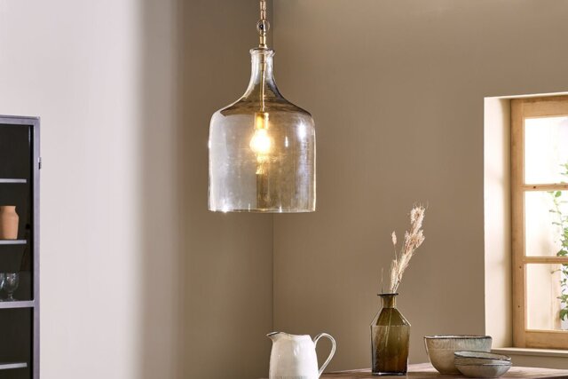 nkuku Kalsi Recycled Glass Pendant Light - Lights - Large - Lustre