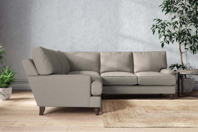 nkuku Marri Corner Sofa - Make To Order - Large - Recycled Cotton Flax