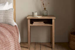 nkuku Iya Reclaimed Wood Bedside Table - Bedroom Furniture - Natural - 50 x 50 cm