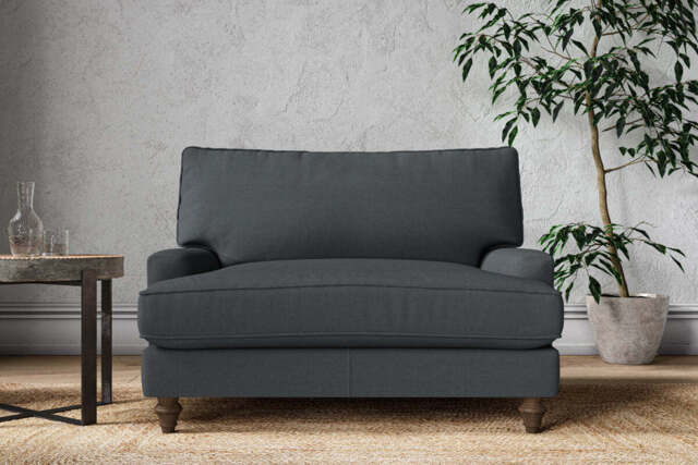 nkuku Marri Love Seat - Make To Order - One Size - Recycled Cotton Thunder