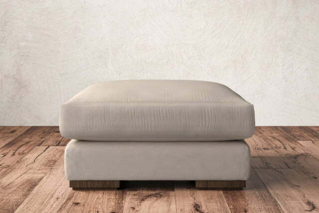 nkuku Guddu Dining Footstool - Make To Order - Medium - Recycled Cotton Natural