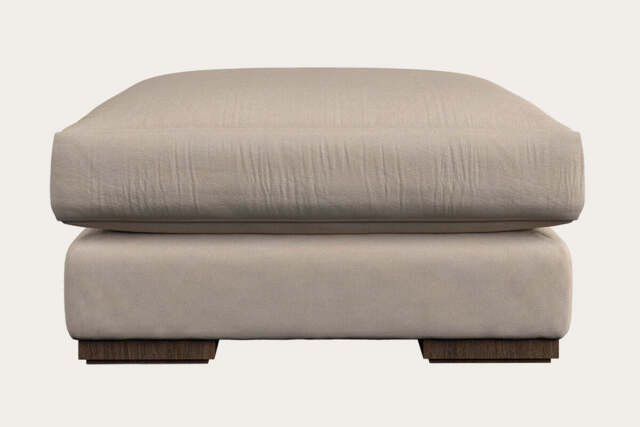nkuku Guddu Dining Footstool - Make To Order - Medium - Recycled Cotton Natural