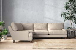 nkuku Marri Left Hand Corner Sofa - Make To Order - Grand - Recycled Cotton Natural