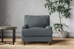 nkuku Marri Armchair - Make To Order - Brera Linen Dusk - No Colour