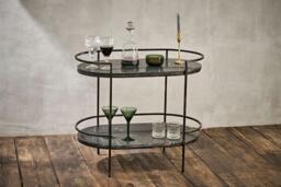 nkuku Karoko Marble Drinks Table - Tables - One Size - Black