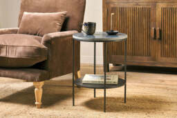 nkuku Karoko Marble Side Table - Tables - One Size - Black
