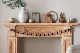 nkuku Ekiti Bauble Garland - Christmas Decorations - One Size - Ruby & Copper