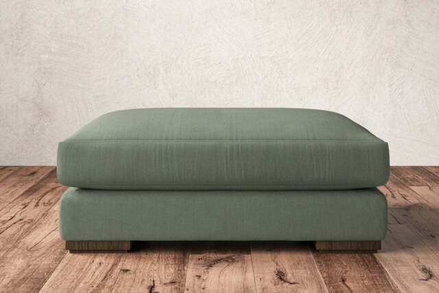 nkuku Guddu Dining Footstool - Make To Order - Grand - Brera Linen Smoke