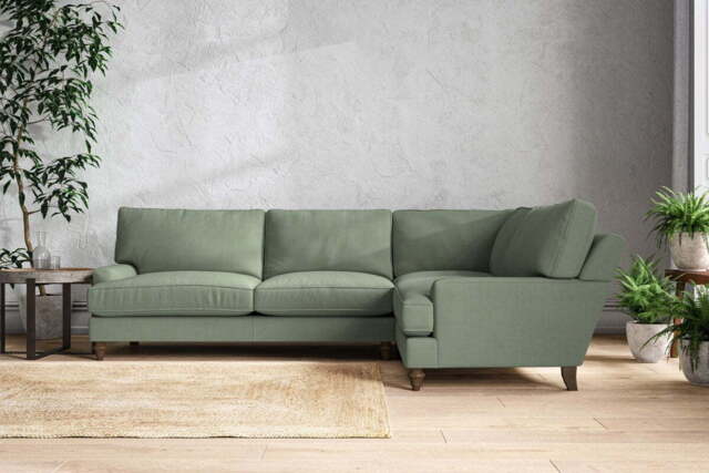 nkuku Marri Right Hand Corner Sofa - Make To Order - Grand - Brera Linen Jade