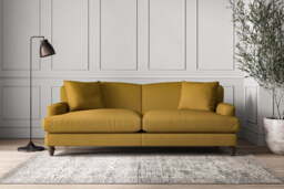 nkuku Deni Sofa - Make To Order - Grand - Recycled Cotton Ochre