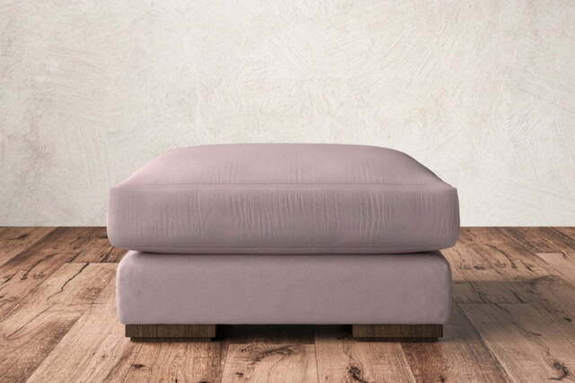 nkuku Guddu Dining Footstool - Make To Order - Medium - Recycled Cotton Lavender