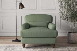 nkuku Deni Armchair - Make To Order - Brera Linen Jade - No Colour