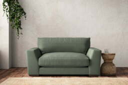 nkuku Guddu Love Seat - Make To Order - Brera Linen Jade - No Colour