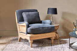 nkuku Abe Deconstructed Linen Armchair - Seating - One Size - Charcoal