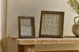 nkuku Ranoli Iron Etched Photo Frame - Decorative Accessories - Antique Brass - 5 x 7
