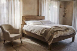 nkuku Iya Reclaimed Wood Bed - Bedroom Furniture - King - Natural
