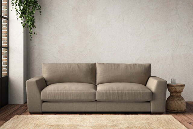 nkuku Guddu Large Sofa - Make To Order - Brera Linen Pebble - No Colour