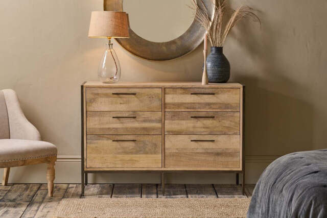 nkuku Dasai Mango Wood Chest Of Drawers - Bedroom Furniture - One Size - Natural